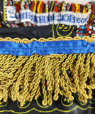 Hebrew Israelite Stretch-top Princess Dress with Gold Fringes