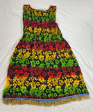 Hebrew Israelite 100% Rayon Stretch-top Dress w/ Gold Fringes