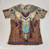 Hebrew Israelite Northern Kingdom/GAD T-shirt w/ Suede Fringes