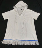 Hebrew Israelite 100% Cotton Hooded Garment w/ Gold, White or Purple Fringes