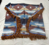 Hebrew Israelite Northern Kingdom Shawl with Suede Fringes