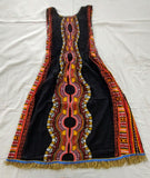 Hebrew Israelite Dashiki Print Stretch-top Dress with Gold or Red Fringes