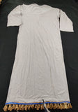 Prenda de lino sagrado israelita hebrea (gris) con borlas o flecos de lingotes
