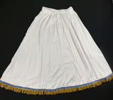 Hebrew Israelite Cotton Skirt w/ Gold or White Fringes
