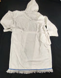 Hebrew Israelite 100% Cotton White Hooded Robe w/ Tassel or Bullion Fringes