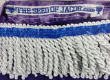 Batik Dashiki hebreo israelita con flecos blancos (azul)