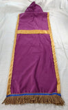 Hebrew Israelite Purple Hooded Garment with Gold Fringes