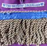 Hebrew Israelite Purple Hooded Garment with Gold Fringes