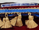 Prenda sagrada hebrea israelita con flecos premium
