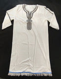 Camisa Dashiki bordada israelita hebrea con flecos dorados