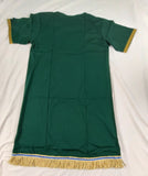 Hebrew Israelite Embroidered Emerald Green Long Garment with Fringes