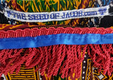 Hebrew Israelite (African Print) Skirt w/ Gold or Red Fringes & Matching Headwrap