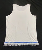 Hebrew Israelite Tank Top Undershirt w/ Extra Thin Fringes (White)