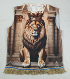 Hebrew Israelite Lion of Judah Sleeveless Shirt w/ Fringes