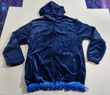 'Lamb's Wool' Light Hooded Jacket with Fringes