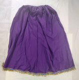 Hebrew Israelite Cotton Skirt w/ Gold Fringes (Purple)