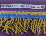 Hebrew Israelite Cotton Skirt w/ Gold Fringes (Purple)