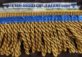 Hebrew Israelite Dashiki Print Shirt w/ Gold or Brown Fringes
