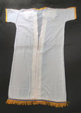 Hebrew Israelite Lightweight Embroidered Long Garment with Gold Fringes