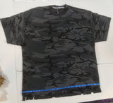Hebrew Israelite T-Shirt w/ Fringes & Ribband of Blue (Navy Leather Camo)
