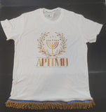 Hebrew Israelite "APTTMH" T-Shirt w/ Gold, White, Purple or Fire Fringes