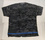 Hebrew Israelite T-Shirt w/ Fringes & Ribband of Blue (Black Leather Camo)