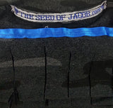 Hebrew Israelite T-Shirt w/ Fringes & Ribband of Blue (Navy Leather Camo)