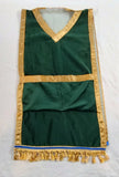 Hebrew Israelite (Emerald Green) Holy Garment with Gold Fringes or Tassels