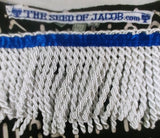 Dashiki con estampado de tela de barro israelita hebrea con flecos