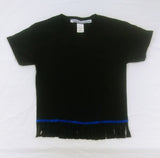 Hebrew Israelite T-Shirt with Fringes - Youth Sizes  (Black)