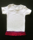 Hebrew Israelite T-Shirt with Fringes - Youth Sizes  (White)
