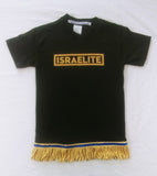 Camiseta ISRAELITA con flecos dorados o negros - Tallas juveniles