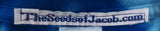Camisa israelita hebrea con flecos dorados premium (azul tie-dye)