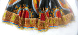 Hebrew Israelite (African Print) Skirt w/ Gold or Red Fringes & Matching Headwrap