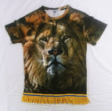 Camisa hebrea israelita León de Judá con flecos