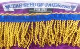 Hebrew Israelite Royal  Embroidered Caftan with Gold Fringes & Matching Headwrap