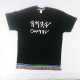 Hebrew Israelite T-Shirt (in Ancient Paleo Hebrew) & Premium Silver or Black Fringes