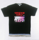 Hebrew Israelite T-Shirt w/ Fringes: "Come Out of Her My People"
