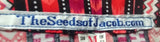 Dashiki hebreo israelita con flecos (blanco/rojo)