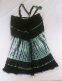 Hebrew Israelite Tie-Dye Long Wrap Skirt w/ White Fringes