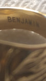 Hebrew Israelite Tribe of Benjamin Wolf Ring