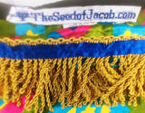 Hebrew Israelite (Multi-color) Caftan with Gold Fringes