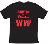 Camiseta hebrea israelita ARREPENTIRSE O MORIR con flecos