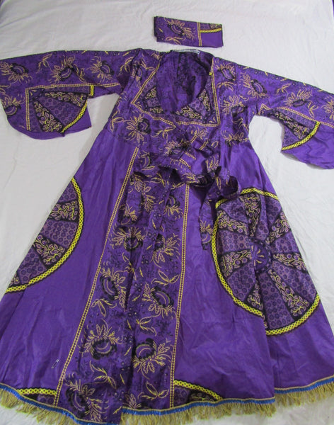 Hebrew Israelite Royal Purple Wrap Dress w/ Gold Fringes & Headwrap The Seed of Jacob.com Hebrew Israelite Royal Purple Wrap Dress w/ Gold Fringes & Headwrap The Seed of Jacob.com