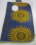 Hebrew Israelite Shawl Wrap Dress w/ Armholes, Belt & Gold Fringes