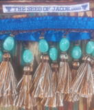 Prenda hebrea israelita larga del Reino del Norte con hermosos flecos de borlas con cuentas- ¡OFERTA 30% DE DESCUENTO!