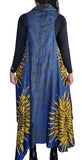 Hebrew Israelite Shawl Wrap Dress w/ Armholes, Belt & Gold Fringes
